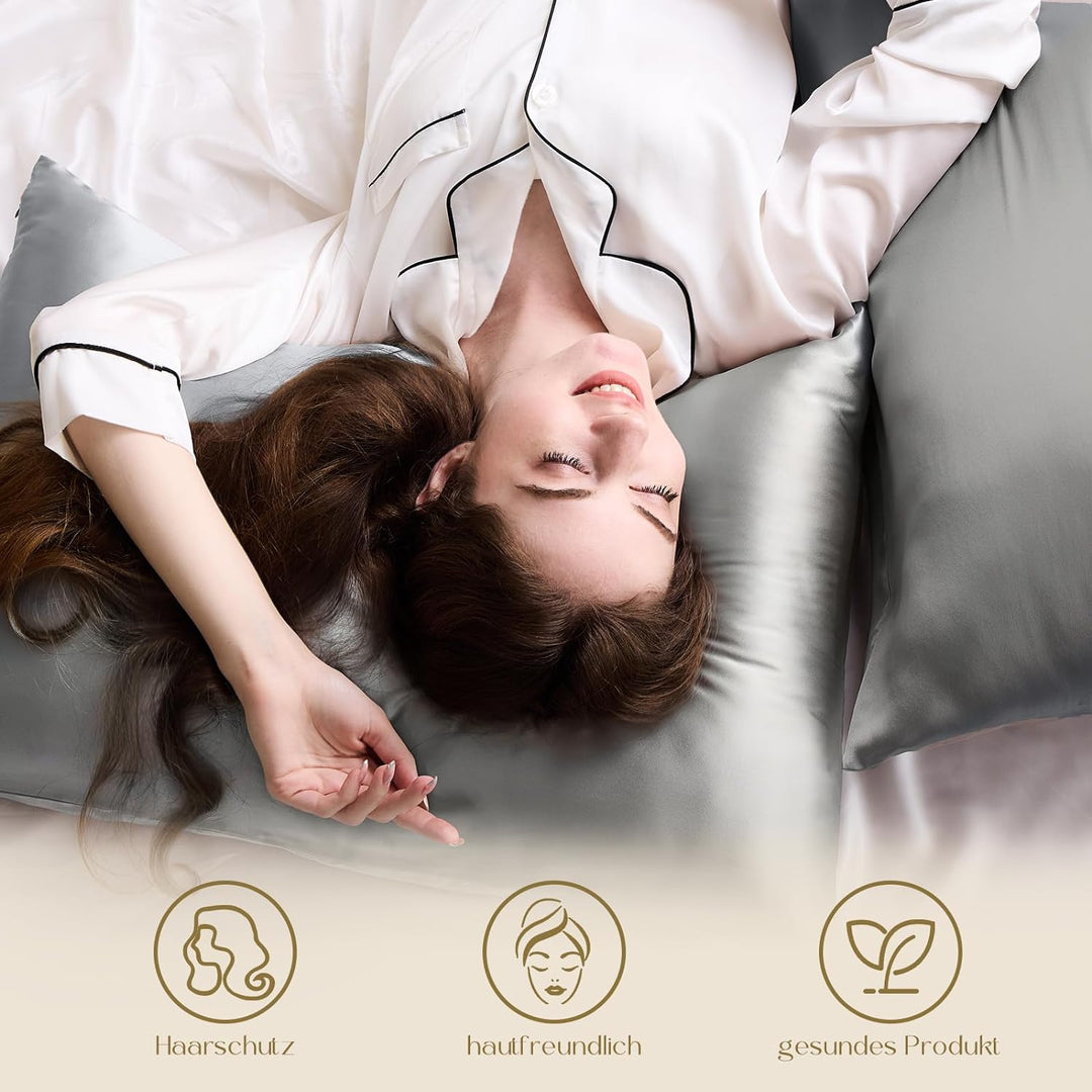 ZIMASILK Kissenbezug aus 100% Seide für Haare und Haut. Doppelseitige 19 Momme Reine Maulbeerseide K