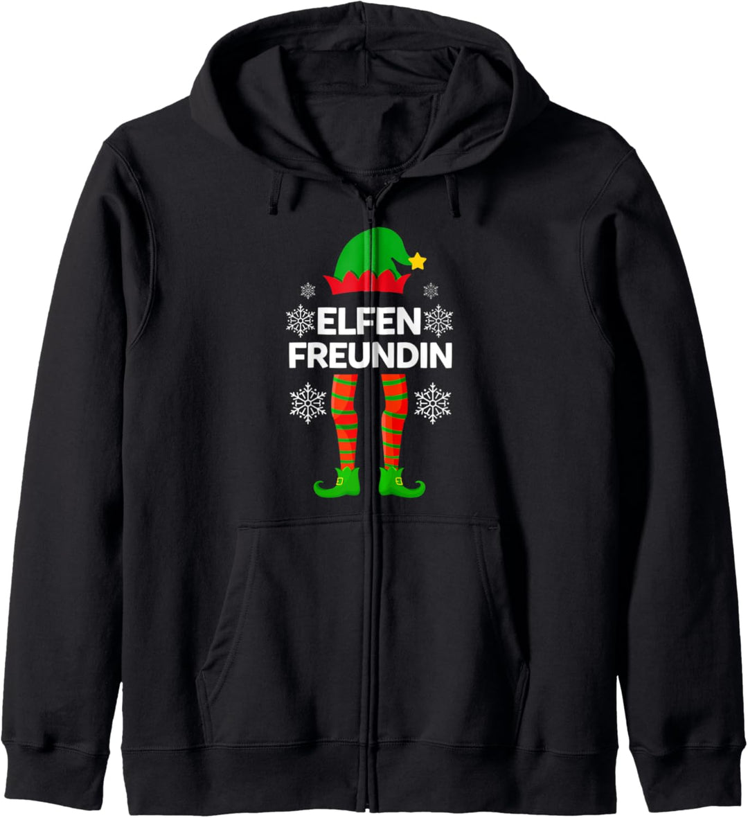 Elfen Freundin Elfe Weihnachten Familie Weihnachtself Kapuzenjacke