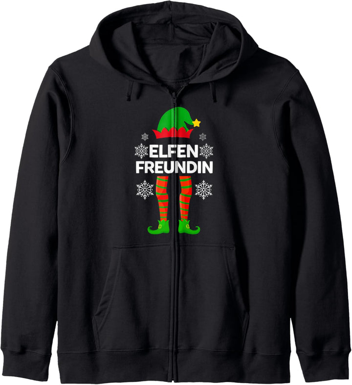Elfen Freundin Elfe Weihnachten Familie Weihnachtself Kapuzenjacke