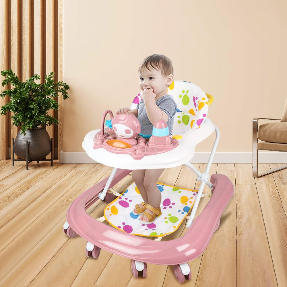 3-in-1 höhenverstellbare Lauflernhilfe für Babys und Mädchen, faltbare Baby-Lauflernhilfe mit 3 vers