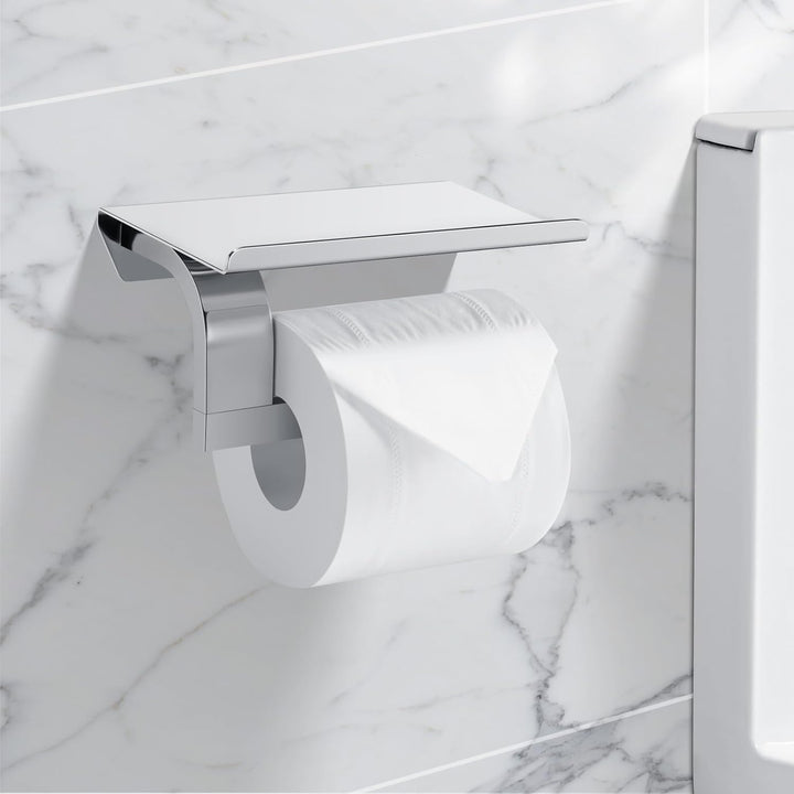 Toilettenpapierhalter mit Ablage,304 Edelstahl klopapierhalter,Wandmontage toilettenpapierhalt WC Pa