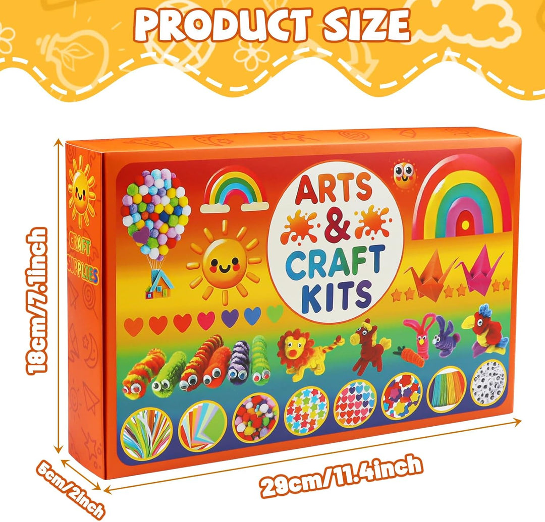 DOITEM 1800+ Stück Bastelsets für Kinder, Geschenke für Jungen Mädchen im Alter von 3-9 Jahren, Kuns