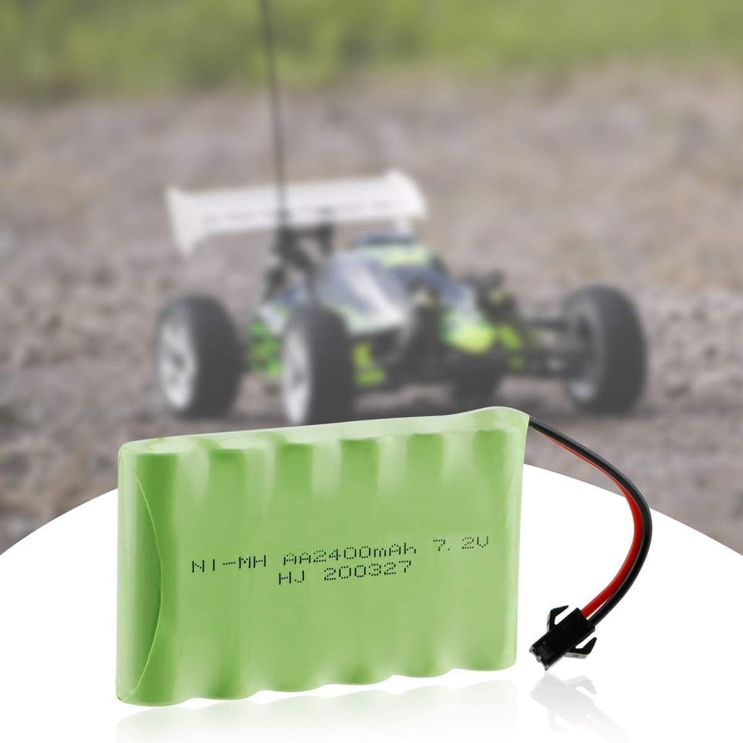 YUNIQUE Deutschland 1 Stück wiederaufladbare Batterie 7,2 V 2400 mAh NI-MH AA mit SM-2P 2Pin Plug un