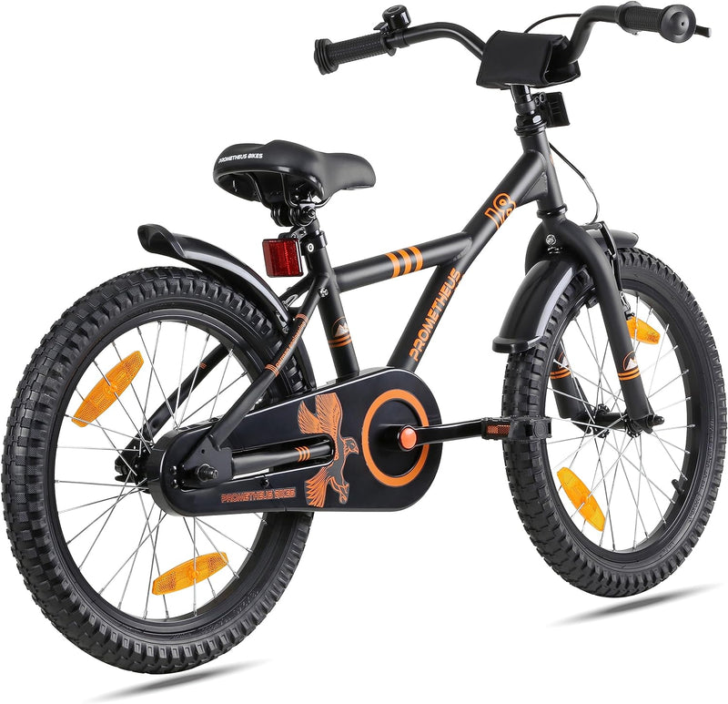 PROMETHEUS BICYCLES Kinderfahrrad 18 Zoll Jungen ab 6 Jahre - Kinder Fahrrad 18 Zoll Junge Mädchen F