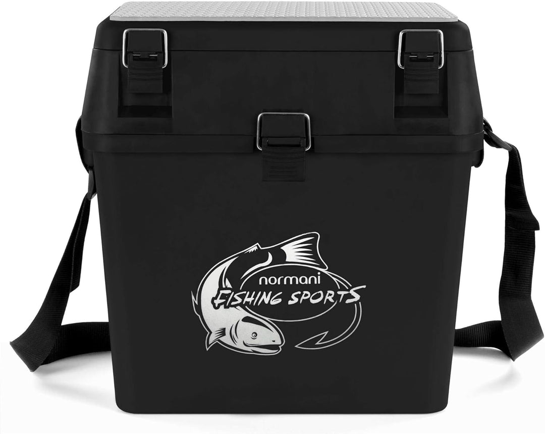 Sitzkiepe Angelobox Angel-Sitzbox Angelrucksack Angeltasche Angelkoffer Angler-Gerätekasten mit 4 Ta