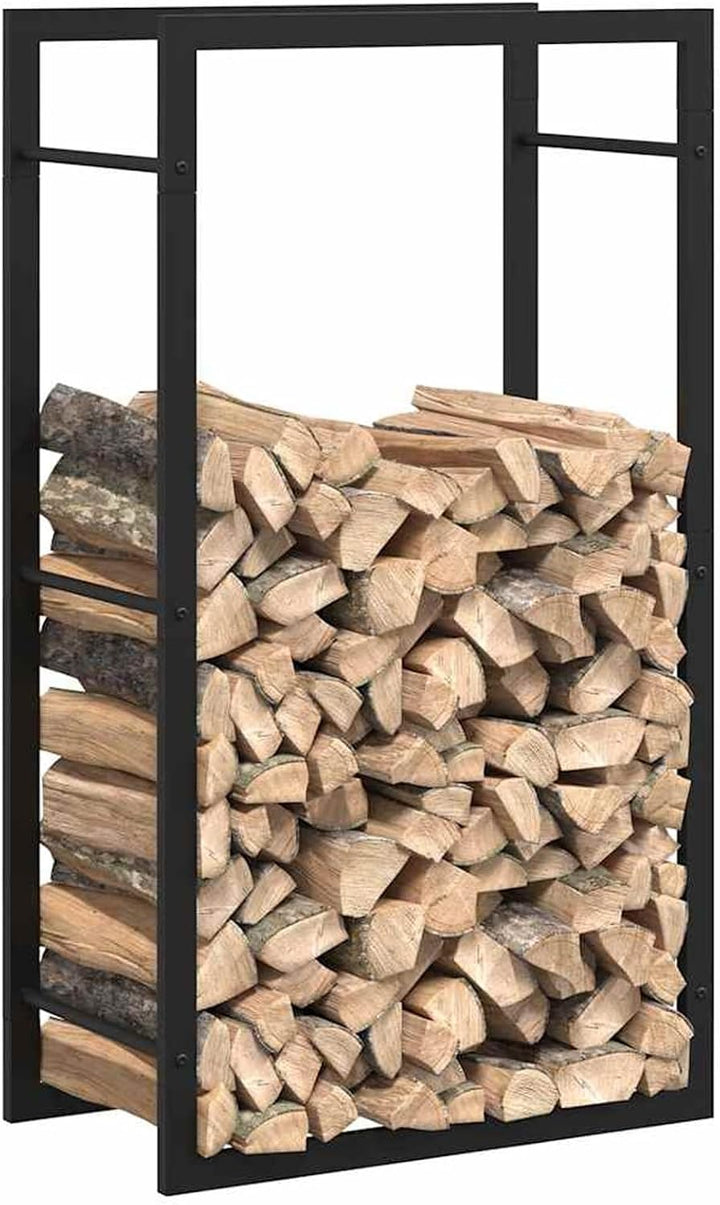 Gecheer Kaminholzregal Innen Metall Holzregal Kaminholz Innen Aussen Holzlager Holzunterstand für Ka