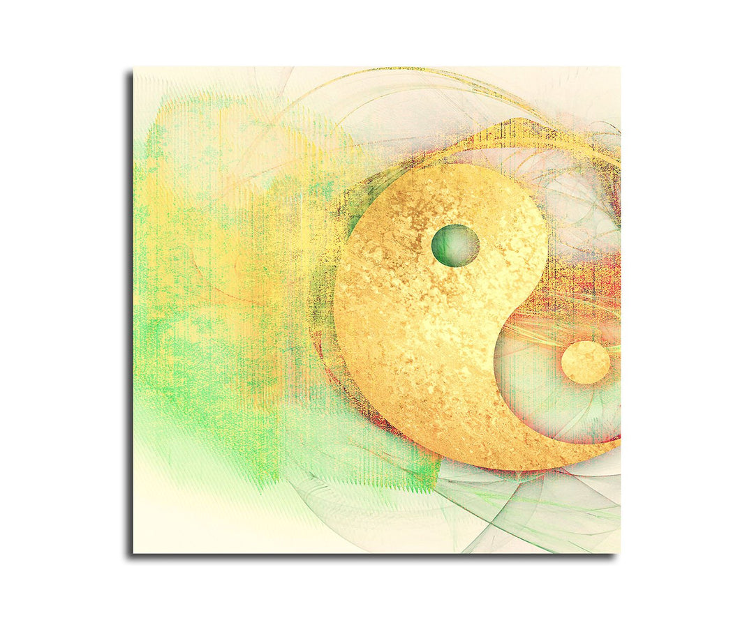 Paul Sinus Art Energien Yin Yan Abstrakt340_60x60cm Bild auf Leinwand Abstraktes Motiv quadratisches