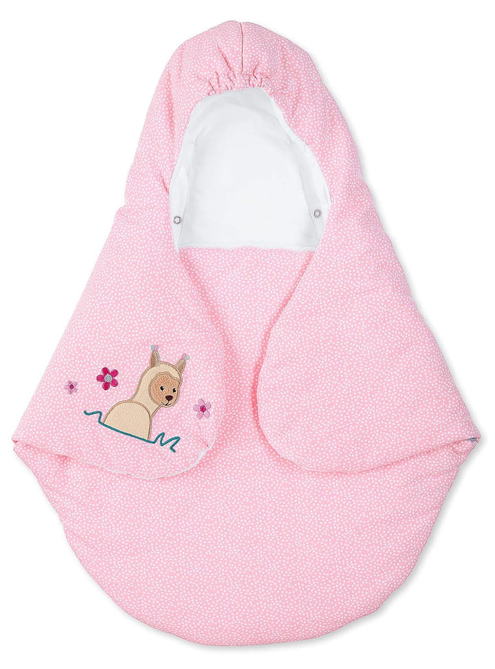 Sterntaler Einschlagdecke Kuschelzoo, Lama Lotte, Wattiert, Alter: Für Babys ab der Geburt, 75 x 90