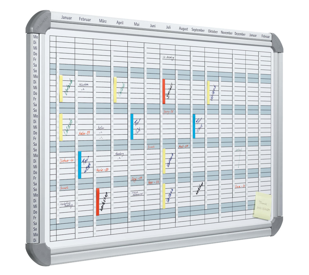 FRANKEN PRO Multifunktionsplaner, universell einsetzbar, lackiert, magnetisch, beschreibbar, trocken