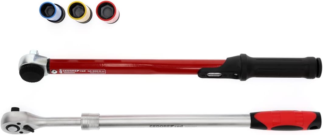 GEDORE red Radwechsel-Satz, Set 3-teilig, gefüllt, Werkzeug für KFZ-Handwerker, Reifenwechsel, R6900