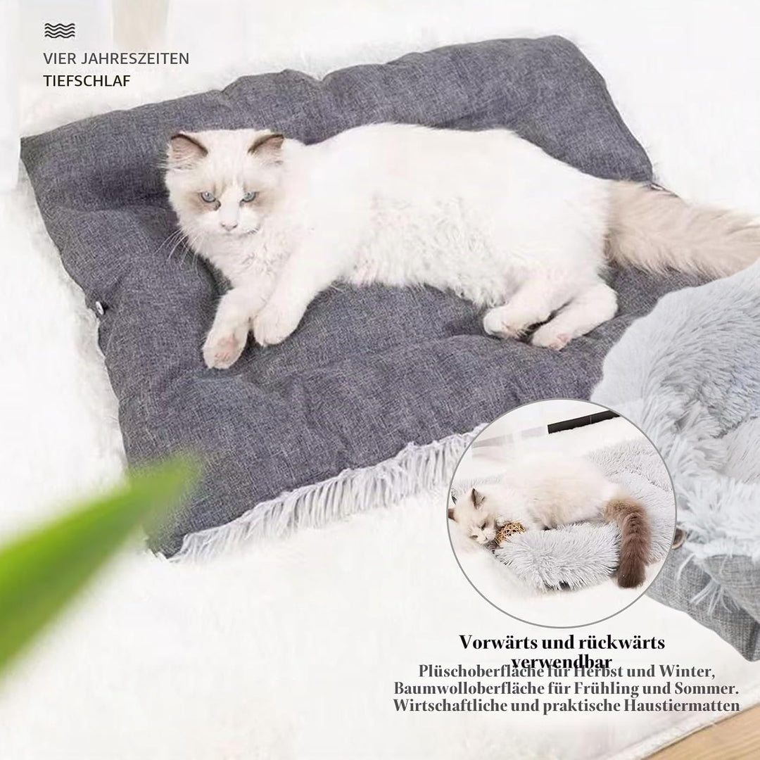Katzendecke Selbstwärmend, Selbstheizende Katzendecke, 2 in 1 Katzenbett Haustierbett Katzensofa, Gr