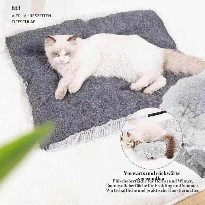 Katzendecke Selbstwärmend, Selbstheizende Katzendecke, 2 in 1 Katzenbett Haustierbett Katzensofa, Gr