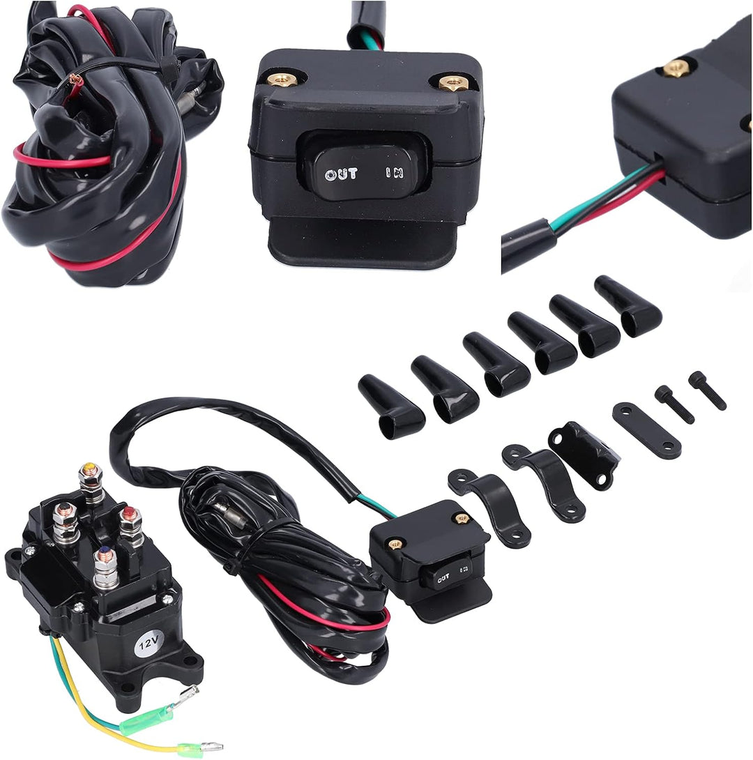 Entatial Windenmagnetrelais, 12V Windenmagnetrelais Windenmagnetrelais Schütz Montagehalterungen Kit