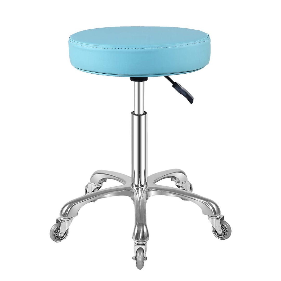 Ainilaily Hocker mit Rollen, Rollhocker höhenverstellbar 10cm Polsterung, Werkstatthocker Sitzhöhe B