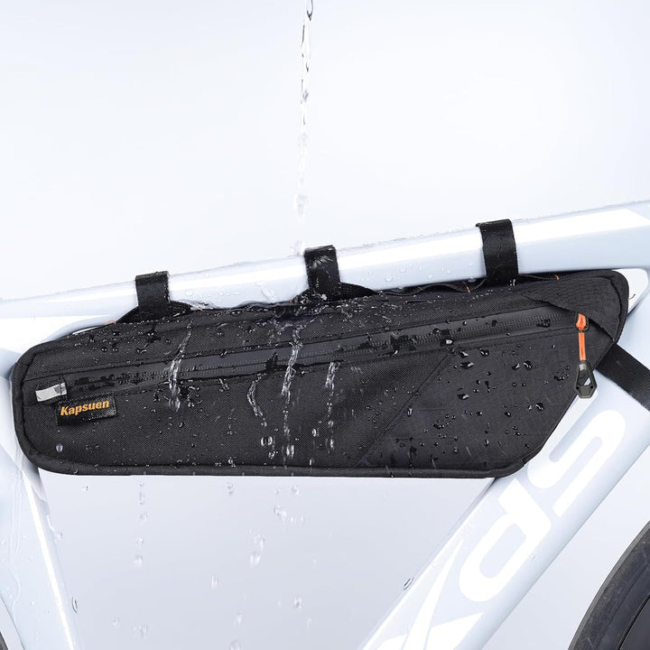 Fahrrad Rahmentasche 2,5 Liter Wasserdicht IPX6– Schmale Dreieckform mit Lackschutz für Gravelbike,