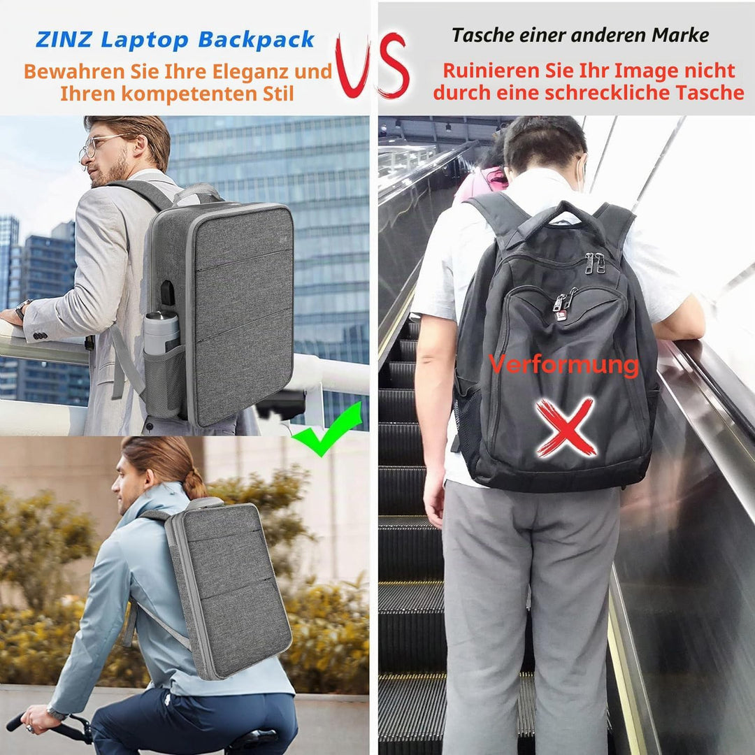 ZINZ 13 14 15 16 Zoll Schlank und Erweiterbar Laptop Rucksack Wasserdicht Notebook Tasche für Männer