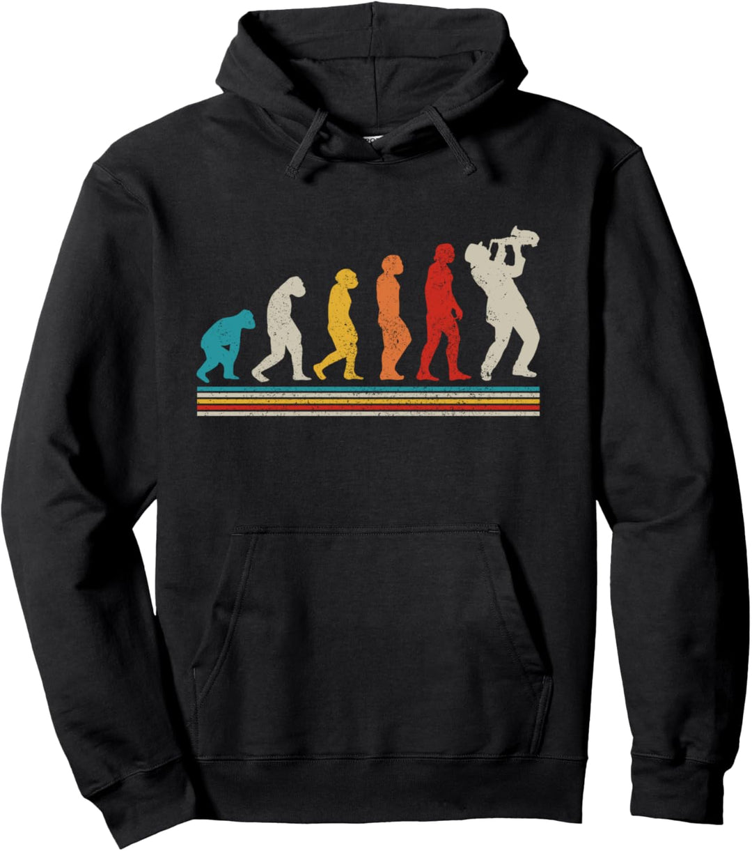 Saxophon Evolution Jazz Musik Saxofon Saxophonist Geschenk Pullover Hoodie