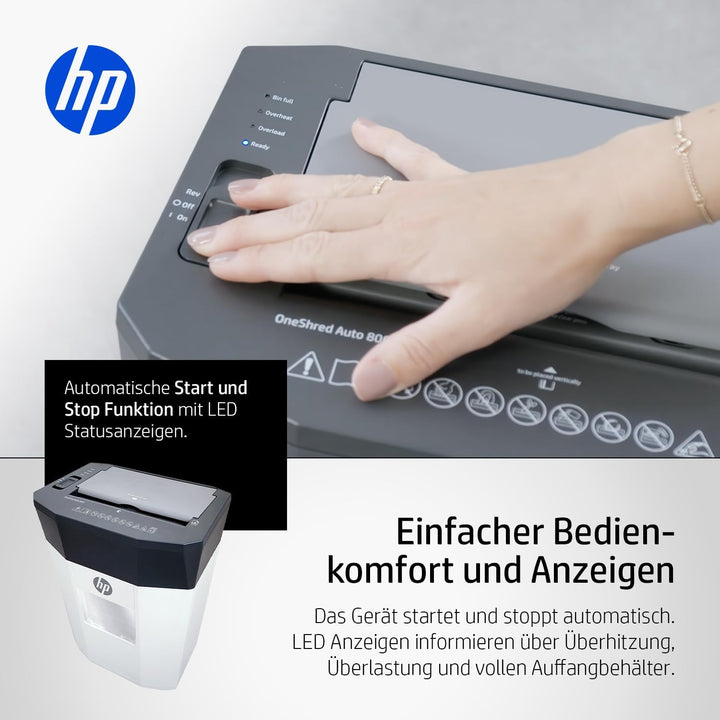HP ONESHRED Auto 80CC White-Gray Shredder