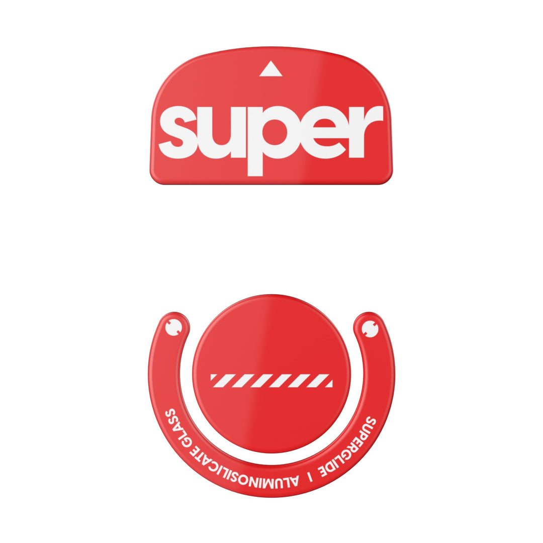 Pulsar Gaming Gears Superglide Mausfüsse für Logitech G Pro X Superlight (Rot, Superglide 2), LGSSGR