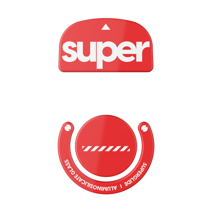 Pulsar Gaming Gears Superglide Mausfüsse für Logitech G Pro X Superlight (Rot, Superglide 2), LGSSGR