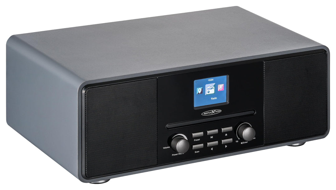 Reflexion HRA19DAB/GR Design DAB+ Radio (2x80Watt) 2,4" TFT Farbdisplay, Uhrenanzeige mit Alarm-Funk