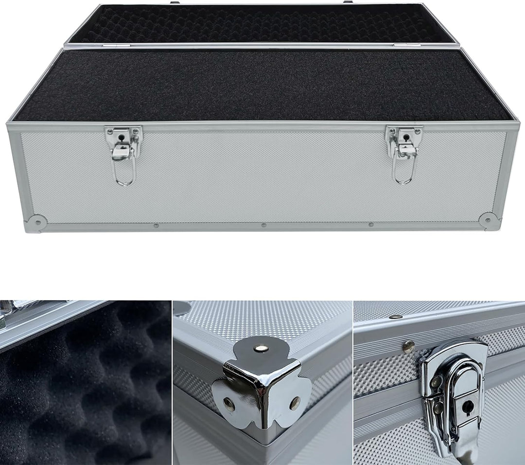 Alubox Alukoffer Silber Koffer Werkzeugkoffer Aufbewahrung leer 20x20x40/60/80/100/115 cm nach Wahl