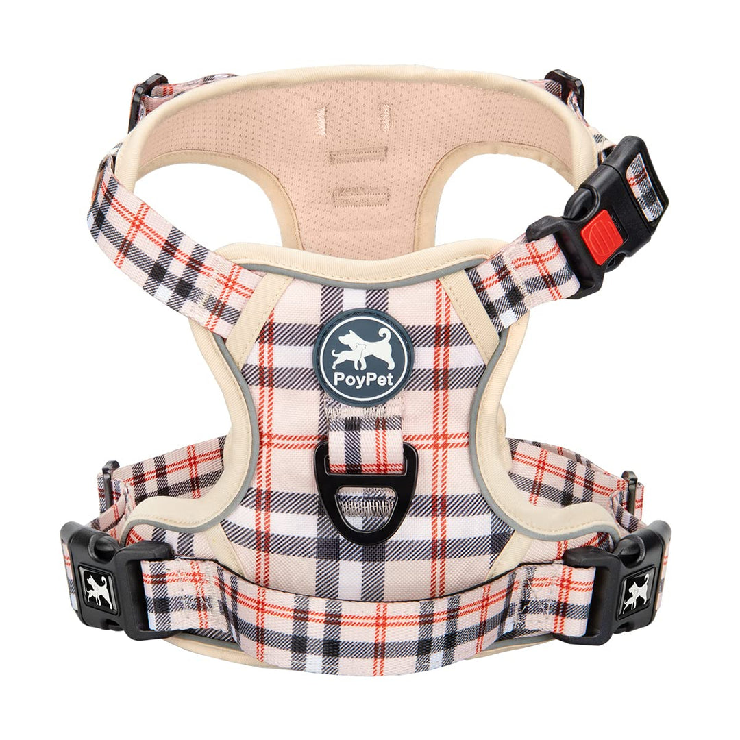 PoyPet Keine Pull Hundegeschirr Front Reflektierende Pet Weste für Hunde mit Einfache Kontrolle Grif
