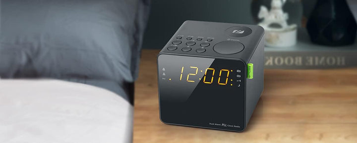 Muse M-187 Radiowecker mit Zwei Weckzeiten, Dimmer und grossem Display
