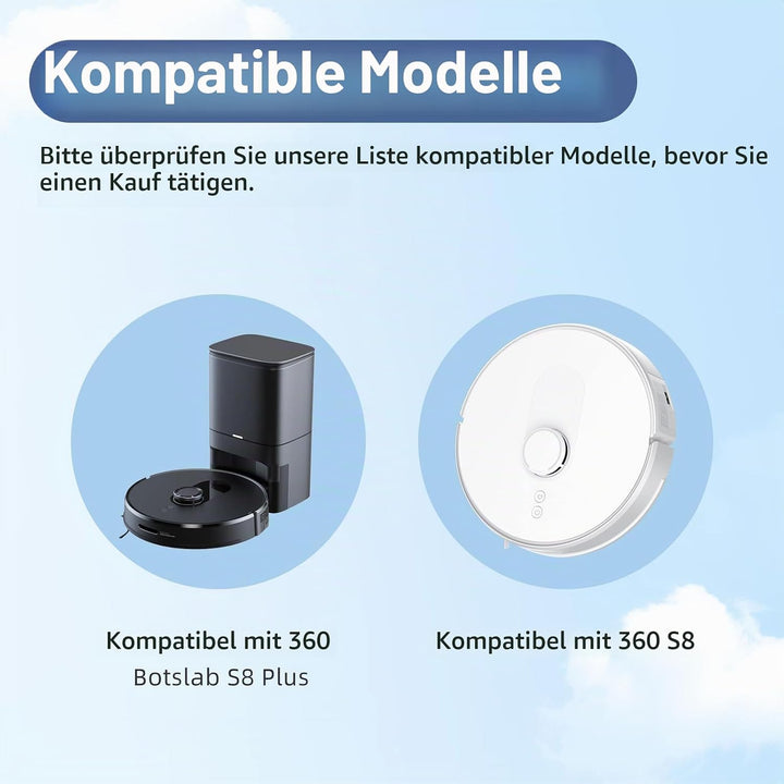Ersatzteile Kompatibel mit 360 S8 / Botslab S8 Plus, Kompatibel für EZVIZ RE4 / RE5 Plus Roboter Sta