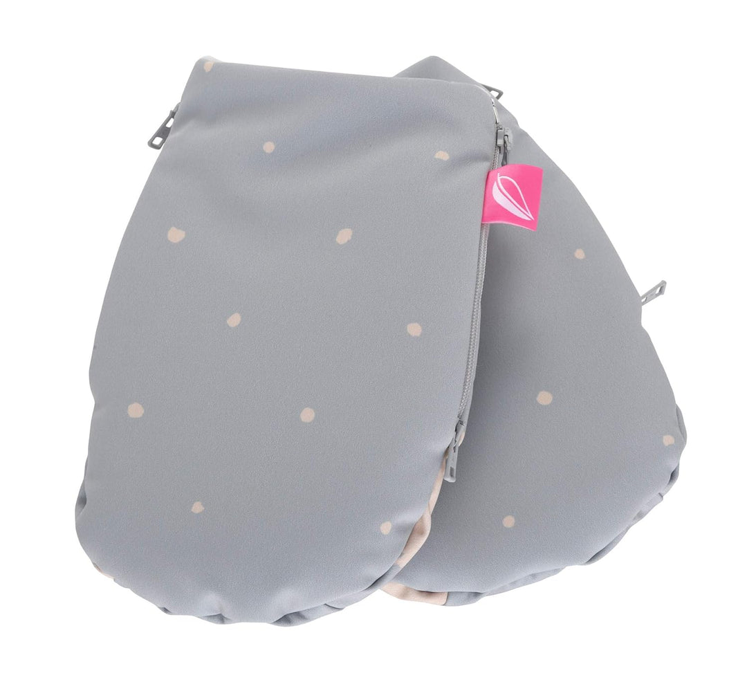 1 Paar Handwärmer Muffs für Kinderwagen - aus Softshell (Kleckse apricot), Kleckse apricot
