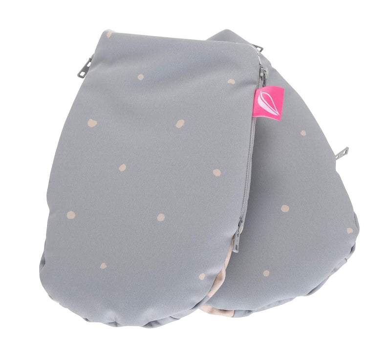 1 Paar Handwärmer Muffs für Kinderwagen - aus Softshell (Kleckse apricot), Kleckse apricot