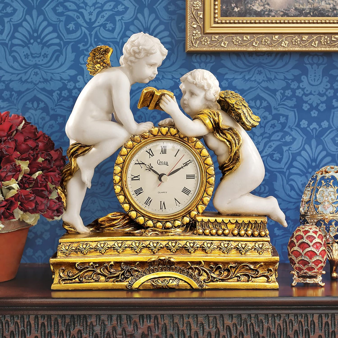 Design Toscano Chateau Carbonne Cherub Pendeluhr, 10 x 24 x 26,5 cm