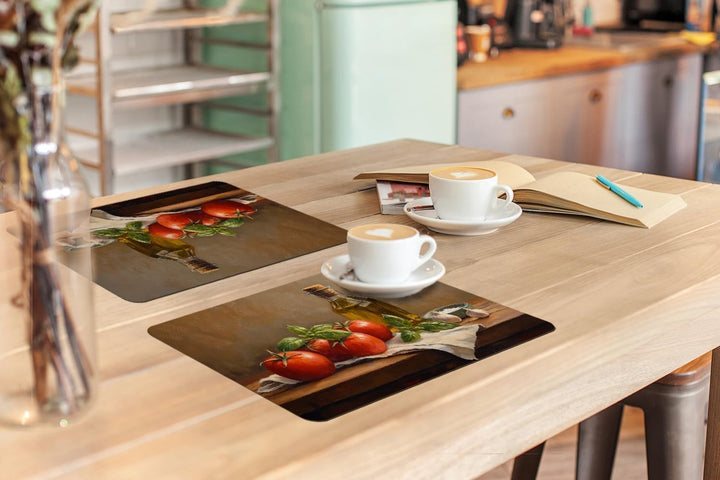 KitchenYeah© Platzsets Abwaschbar 6-Teilig 45x30 cm Tischsets Platzdeckchen rutschfeste Platzset Unt