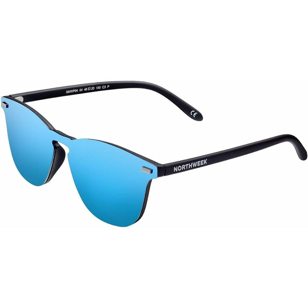 Northweek Unisex Wall Phantom Sonnenbrille, Black - Ice Polarized