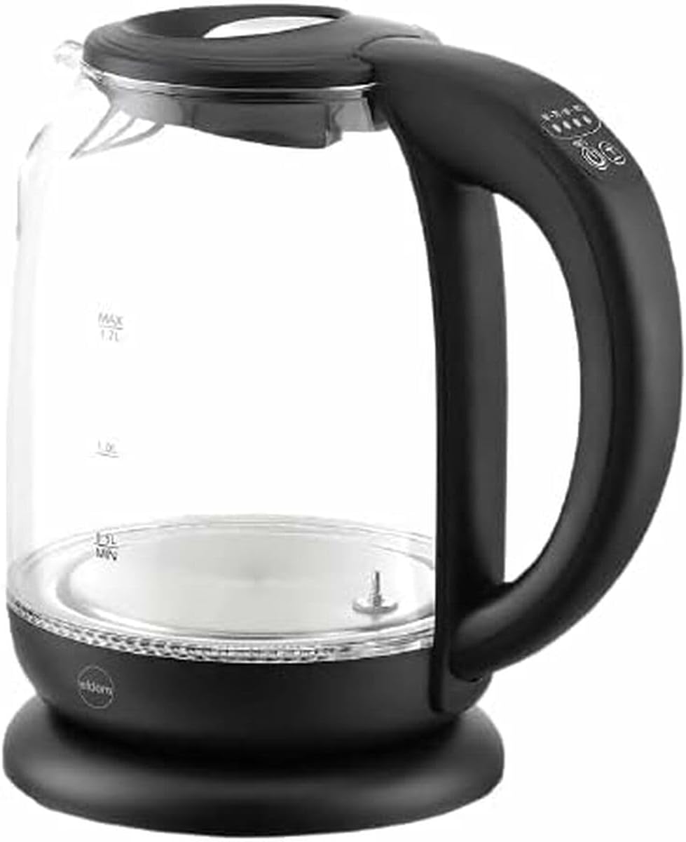 eldom C510c Glas Wasserkocher mit Temperatureinstellung (40°C-100°C) | 1,7 Liter Kapazität | Warmhal