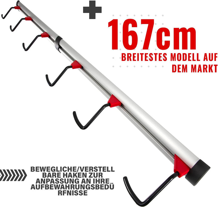 PRO BIKE TOOL Fahrrad Wandhalterung für 3 oder 6 Fahrräder - Verstellbare Garage & Wohnung - Vertika
