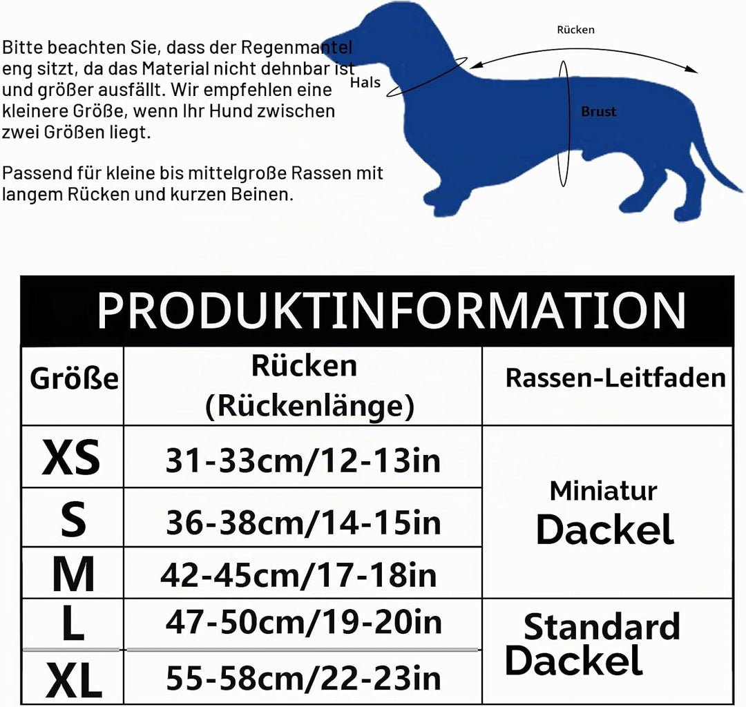 MOREZI Hunderegenmantel mit Reflexstreifen, Regen-/wasserdicht, verstellbare Weste, geeignet für kle