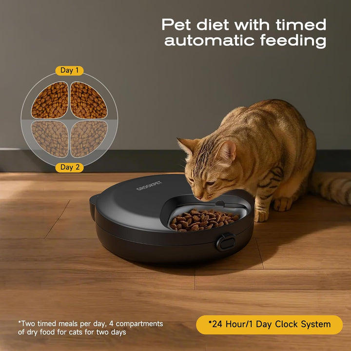 Futterautomat Katze Nassfutter Katzenfutter Automat: Futterspender Katze mit Programmierbarem Timer