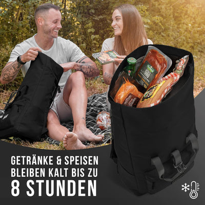 Coolin' Kühlrucksack 30L | Rucksack mit Kühlfach für Bier, Picknick, Getränke & Co | Kühltasche als