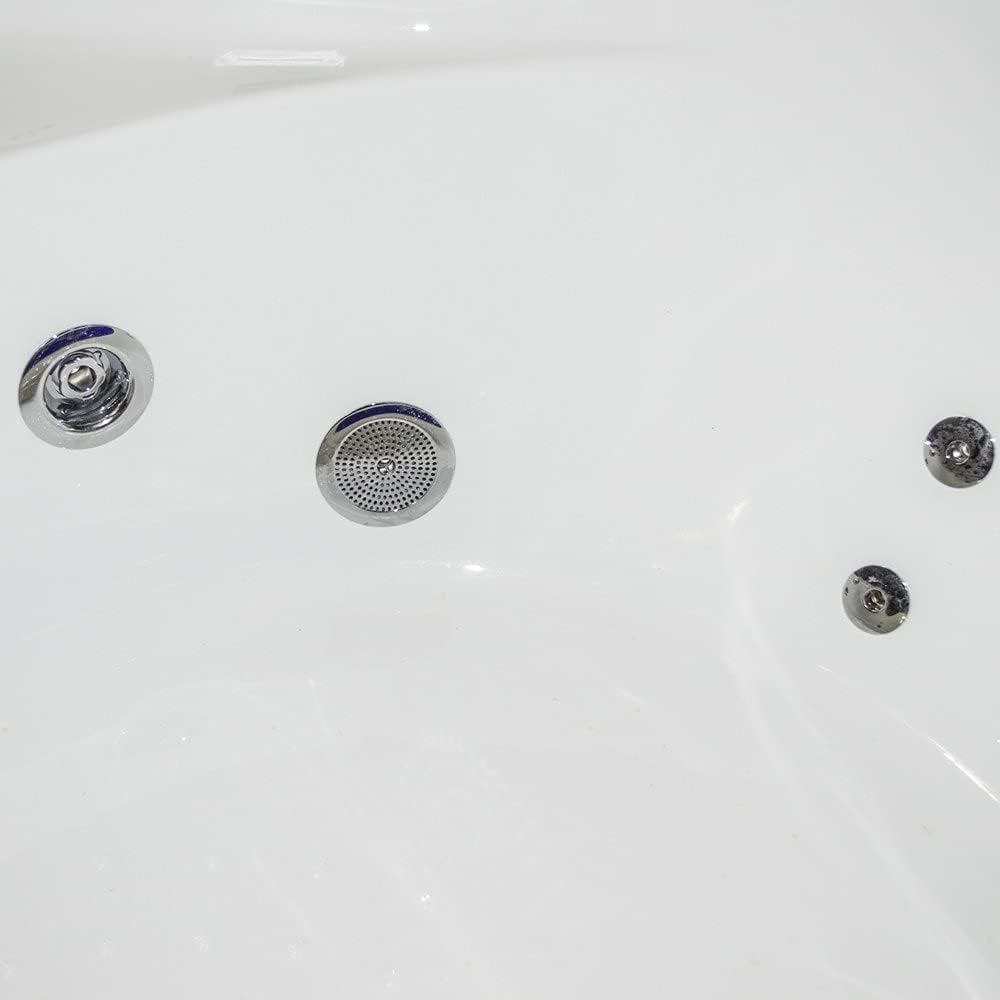 Tronitechnik® Eckbadewanne mit Whirlpool 135x135cm mit Sitz, Acrylwanne für Zwei Personen, Eck-Badew