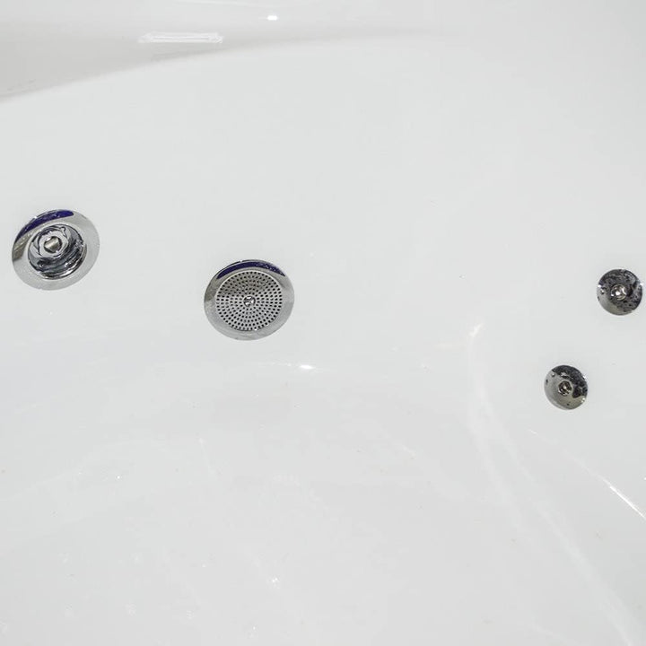 Tronitechnik® Eckbadewanne mit Whirlpool 135x135cm mit Sitz, Acrylwanne für Zwei Personen, Eck-Badew