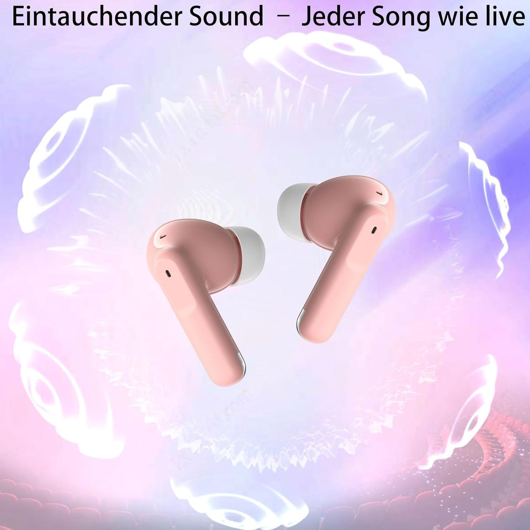 Bluetooth Kopfhörer in Ear, 6 Mikrofone ENC Noise Cancelling für Klarere Anrufe, Kopfhörer Kabellos