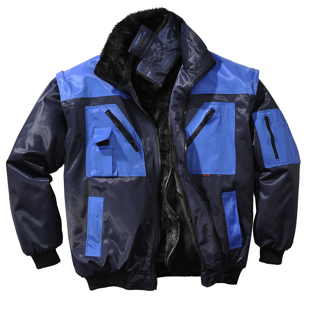 Unbekannt Pilotenjacke - zweifarbig, Marine/royal, L Marine Blue/Royal Blue L, Marine Blue/Royal Blu