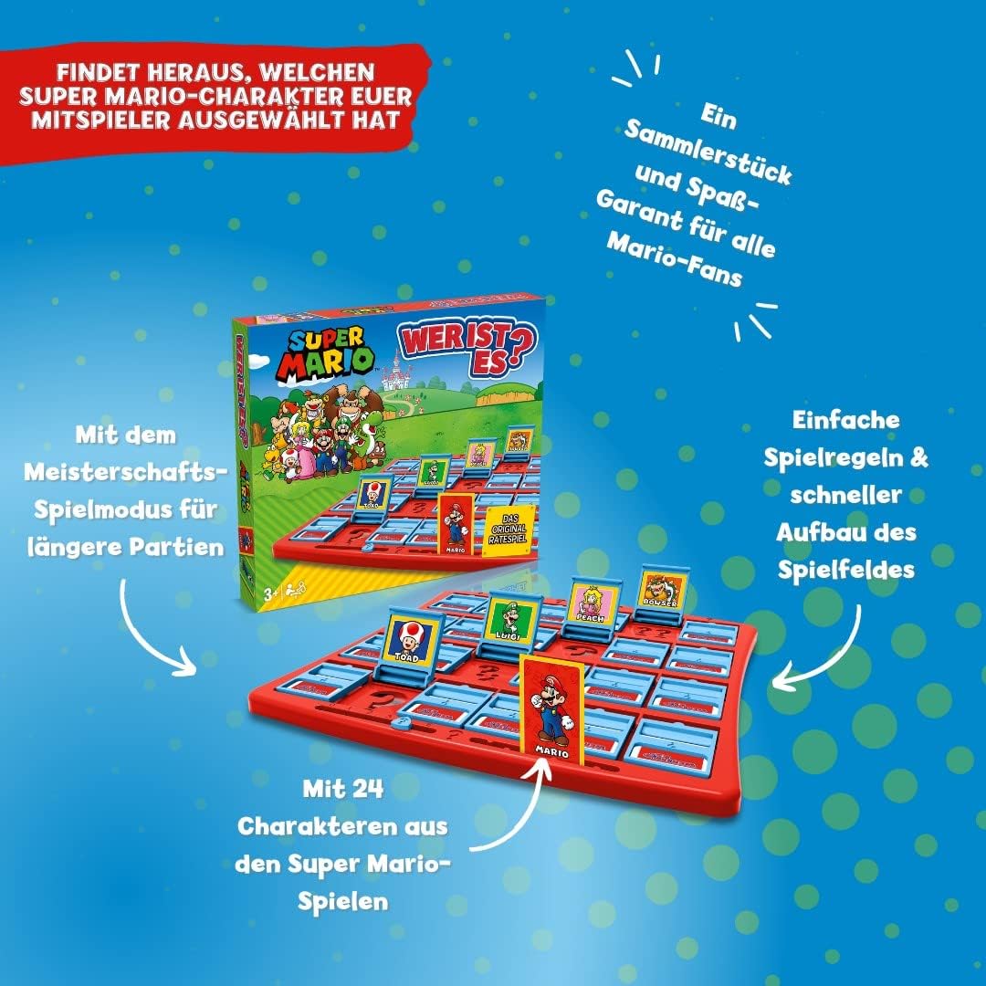 Winning Moves Wer ist es? Super Mario Edition - Wer ist es Spiel Super Mario Brettspiel für Kinder -