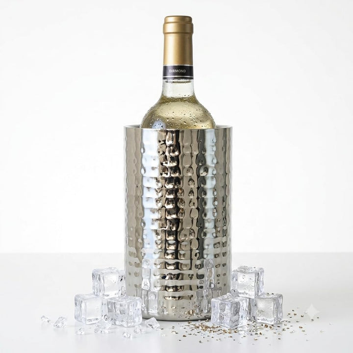Santorini | Isolierter Weinkühler aus Edelstahl | Eleganter Champagnerkühler mit spiegelpolierter &