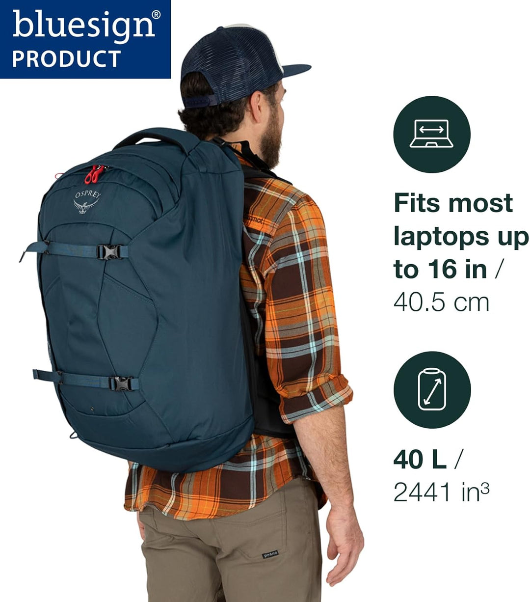 Osprey Farpoint Men's Travel Backpack O/S - Fassungsvermögen 40L Gopher Green, O/S - Fassungsverm&#x