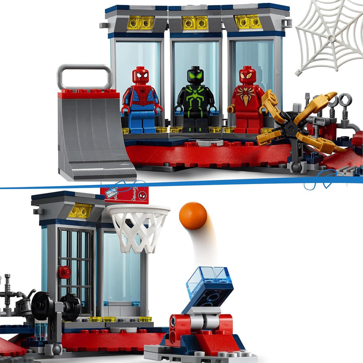 LEGO 76175 Marvel Angriff auf Spider-Mans Versteck Bauset mit Green Goblin und Venom Figuren, Superh