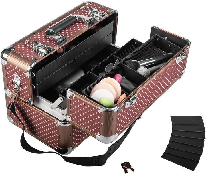 anndora Beauty Case Kosmetikkoffer - Stilvoller Schmuckkoffer, Schminkkoffer mit robustem Aluminiumr