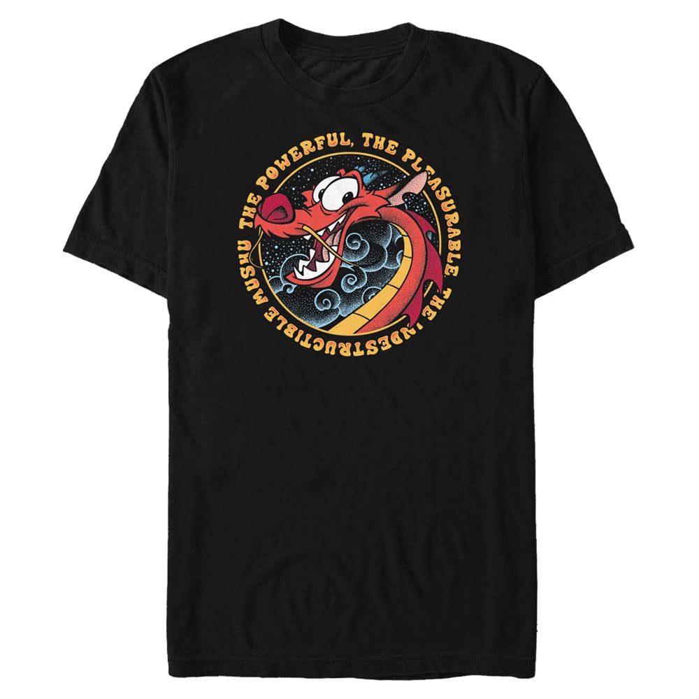 Disney Herren Princesses Nice Dragon Tops Kurzarm Tee T-Shirt, Schwarz, 4XL