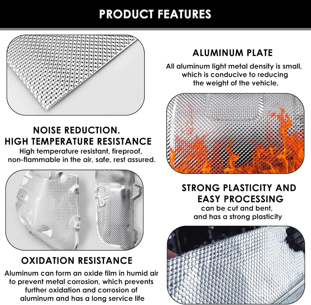 Hitzeschutzblech, Hitzeschutz Hitzeblech Aluminium Motorsport Isolierung, Hitzeschutzblech auspuff,